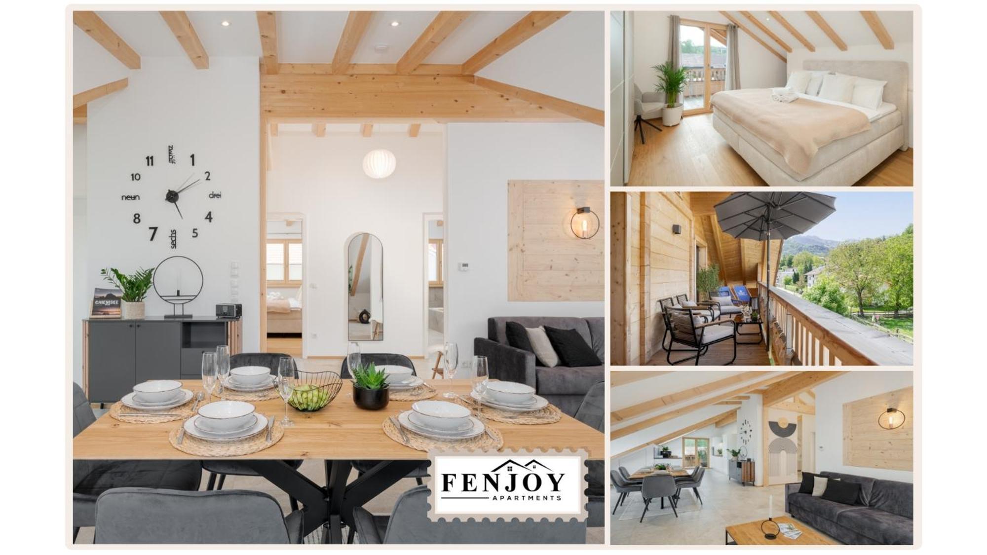 Fenjoy: Ferienapartment Mit Bergblick / Balkon / Bbq Bernau am Chiemsee Eksteriør billede